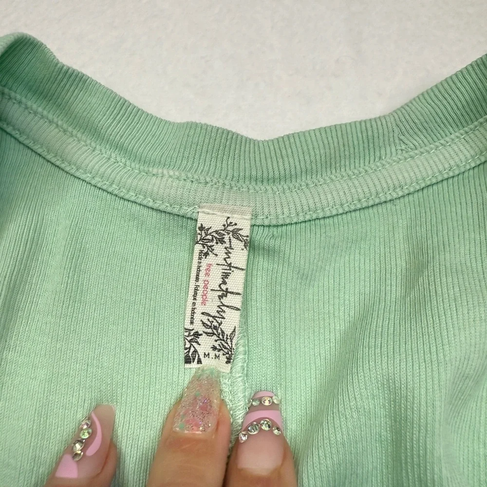 Free People Size M Light Green Tank Top - Picture 3 of 3